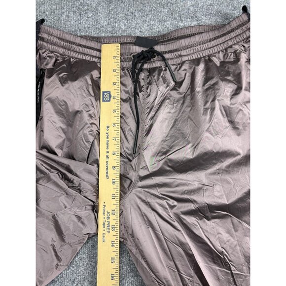 Allyson Felix Athleta Pants Womens Large Tall Brown Black Track Joggers Nylon - Picture 4 of 8